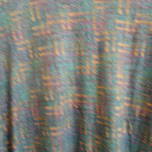 LuLaRoe M Green Purple Orange Geometric High Low Simply Comfortable Tunic Top - Picture 4 of 16